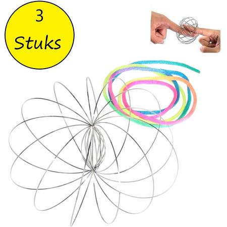 Magic flow ring |Spiraal bloem magische armband | 3D ringen set van 3 stuks 6cm